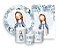 Kit 2 Painéis De Festa + Trio De Capas Cilindro -  Santa Nossa Senhora das Graças Cute 02 - Imagem 1