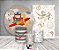 Kit 2 Painéis De Festa + Trio De Capas Cilindro - Aviador Cute Bege 005 - Imagem 2