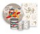 Kit 2 Painéis De Festa + Trio De Capas Cilindro - Aviador Cute Bege 005 - Imagem 1