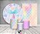 Kit 2 Painéis De Festa + Trio De Capas Cilindro - Cauda Sereia Candy 006 - Imagem 2