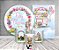 Kit 2 Painéis De Festa + Trio De Capas Cilindro - Feliz Páscoa Coelhos Rosa 001 - Imagem 2