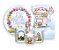 Kit 2 Painéis De Festa + Trio De Capas Cilindro - Feliz Páscoa Coelhos Rosa 001 - Imagem 1
