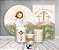 Kit 2 Painéis De Festa + Trio De Capas Cilindro - Páscoa Jesus Cristo ele Vive 006 - Imagem 2