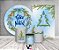 Kit 2 Painéis De Festa + Trio De Capas Cilindro - Feliz Natal Azul 006 - Imagem 2