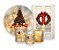 Kit 2 Painéis De Festa + Trio De Capas Cilindro - Natal Tons Dourados com Árvore 010 - Imagem 1