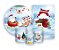 Kit 2 Painéis De Festa + Trio De Capas Cilindro -  Natal Papai Noel Treno 012 - Imagem 1
