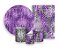 Kit 2 Painéis De Festa + Trio De Capas Cilindro - Efeito Lantejoulas Roxo 001 - Imagem 1