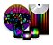 Kit 2 Painéis De Festa + Trio De Capas Cilindro - Notas Musicais Balada Efeito Neon 002 - Imagem 1