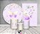 Kit 2 Painéis De Festa + Trio De Capas Cilindro - Borboleta Lilás e Bege 010 - Imagem 2