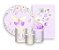 Kit 2 Painéis De Festa + Trio De Capas Cilindro - Borboleta Lilás e Bege 010 - Imagem 1
