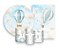 Kit 2 Painéis De Festa + Trio De Capas Cilindro - Céu Balões Cute Azul 001 - Imagem 1