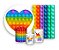 Kit 2 Painéis De Festa + Trio De Capas Cilindro - Brinquedo Pop It Coração Colorido 002 - Imagem 1