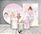 Kit 2 Painéis De Festa + Trio De Capas Cilindro - Bailarina Rosa Aquarela 001 - Imagem 2
