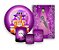 Kit 2 Painéis De Festa + Trio De Capas Cilindro - Halloween Roxo Casa de Bruxa 007 - Imagem 1