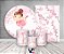 Kit 2 Painéis De Festa + Trio De Capas Cilindro - Bailarina Flores Rosas 004 - Imagem 2