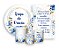 Kit 2 Painéis De Festa + Trio De Capas Cilindro - Floral Azul Grupo de Oração 002 - Imagem 1