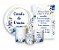 Kit 2 Painéis De Festa + Trio De Capas Cilindro - Floral Azul Circulo de Oração 003 - Imagem 1