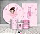 Kit 2 Painéis De Festa + Trio De Capas Cilindro - Bailarina Cute Rosa Suave 015 - Imagem 2