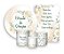 Kit 2 Painéis De Festa + Trio De Capas Cilindro -  Circulo de Oração Bege Floral 005 - Imagem 1