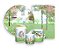 Kit 2 Painéis De Festa + Trio De Capas Cilindro - Jardim Aquarela 003 - Imagem 1