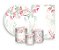 Kit 2 Painéis De Festa + Trio De Capas Cilindro - Jardim Aquarela Floral Primavera 007 - Imagem 1