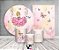 Kit 2 Painéis De Festa + Trio De Capas Cilindro - Jardim Com Princesa Loira 009 - Imagem 2