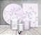 Kit 2 Painéis De Festa + Trio De Capas Cilindro - Jardim Floral Lilás Suave 015 - Imagem 2