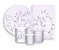 Kit 2 Painéis De Festa + Trio De Capas Cilindro - Jardim Floral Lilás Suave 015 - Imagem 1