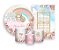 Kit 2 Painéis De Festa + Trio De Capas Cilindro - Jardim Rosa Princesa Loira 020 - Imagem 1