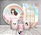 Kit 2 Painéis De Festa + Trio De Capas Cilindro - Jardim Rosa Princesa Morena 021 - Imagem 2