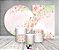 Kit 2 Painéis De Festa + Trio De Capas Cilindro - Flores Rosa Verde Tons Pastéis 026 - Imagem 2