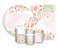 Kit 2 Painéis De Festa + Trio De Capas Cilindro - Flores Rosa Verde Tons Pastéis 026 - Imagem 1