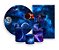 Kit 2 Painéis De Festa + Trio De Capas Cilindro - Galáxia Azul Planetas 001 - Imagem 1