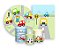 Kit 2 Painéis De Festa + Trio De Capas Cilindro - Carrinhos Cute no Cruzamento 003 - Imagem 1
