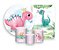 Kit 2 Painéis De Festa + Trio De Capas Cilindro - Dinossauros Cute 006 - Imagem 1