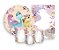 Kit 2 Painéis De Festa + Trio De Capas Cilindro - Dinossauros Cute Floral 007 - Imagem 1