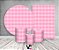 Kit 2 Painéis De Festa + Trio De Capas Cilindro - Estampa Xadrez Rosa 012 - Imagem 2