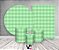 Kit 2 Painéis De Festa + Trio De Capas Cilindro - Camadas Xadrez Verde 027 - Imagem 2
