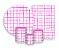 Kit 2 Painéis De Festa + Trio De Capas Cilindro - Estampa Grid Quadriculada Pink 039 - Imagem 1