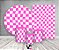 Kit 2 Painéis De Festa + Trio De Capas Cilindro - Estampa Quadriculada Pink 040 - Imagem 2