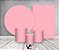Kit 2 Painéis De Festa + Trio De Capas Cilindro - Estampa Rosa Liso 052 - Imagem 2
