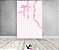 Painel De Festa Vertical 1,50 x 2,20 - Laço Rosa Fundo Xadrez 065 - Imagem 2