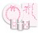 Kit 2 Painéis De Festa + Trio De Capas Cilindro - Laço Rosa Fundo Xadrez 019 - Imagem 1