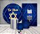 Kit 2 Painéis De Festa + Trio De Capas Cilindro - Bar Mitzvá Judaico Azul 017 - Imagem 2