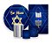 Kit 2 Painéis De Festa + Trio De Capas Cilindro - Bar Mitzvá Judaico Azul 017 - Imagem 1