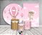 Kit 2 Painéis De Festa + Trio De Capas Cilindro - Ursinha Baloeira com Nuvens Rosa 021 - Imagem 2