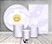 Kit 2 Painéis De Festa + Trio De Capas Cilindro - Flor Sorridente Fundo Lilás 033 - Imagem 2