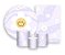 Kit 2 Painéis De Festa + Trio De Capas Cilindro - Flor Sorridente Fundo Lilás 033 - Imagem 1