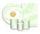 Kit 2 Painéis De Festa + Trio De Capas Cilindro - Flor Sorridente Fundo Verde 035 - Imagem 1