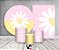 Kit 2 Painéis De Festa + Trio De Capas Cilindro - Margarida Rosa e Amarelo 039 - Imagem 2